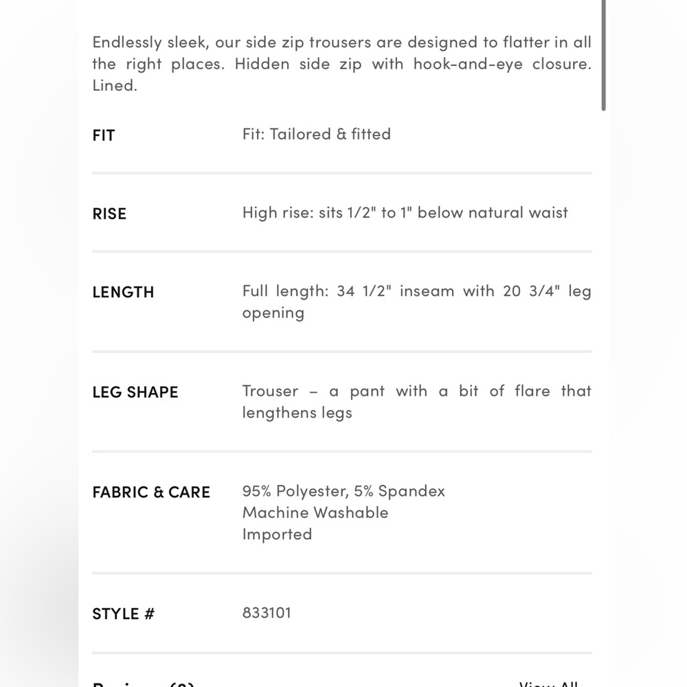 Ann Taylor Tailored Fluid Crepe Trouser in Ivory Whisper - Picture 8 of 13